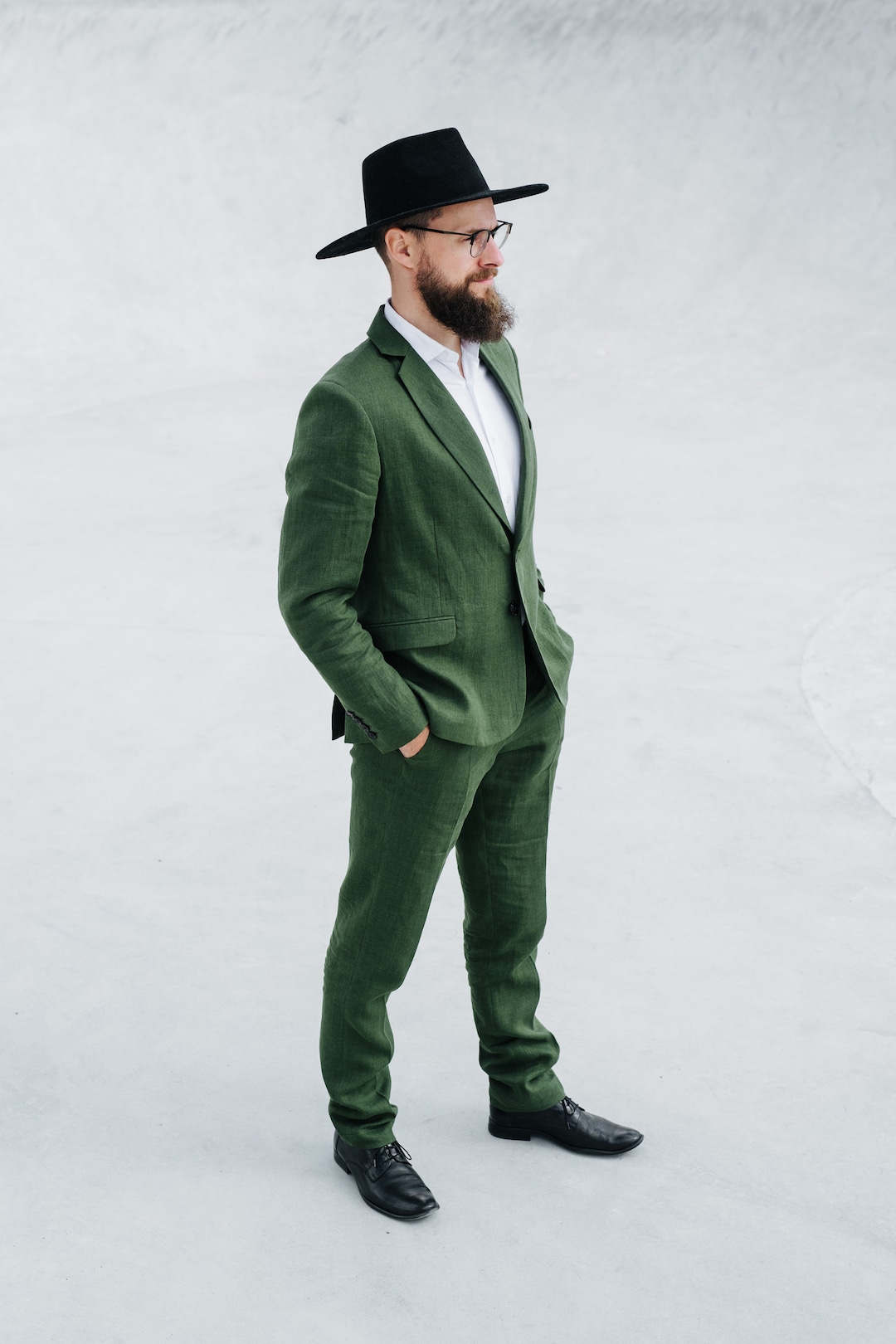 Waikiki Suit, Men Linen Suit, 2 Piece Wedding Groom Linen Suit, Groomsmen Linen Suit, Summer