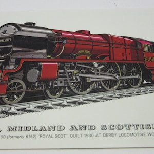 Carte postale vintage Railroad, Londres, Midland et RLY écossais n° 10, ancienne reproduction de chemin de fer, souvenirs de moteur de train britannique, Royaume-Uni inutilisé NEUF