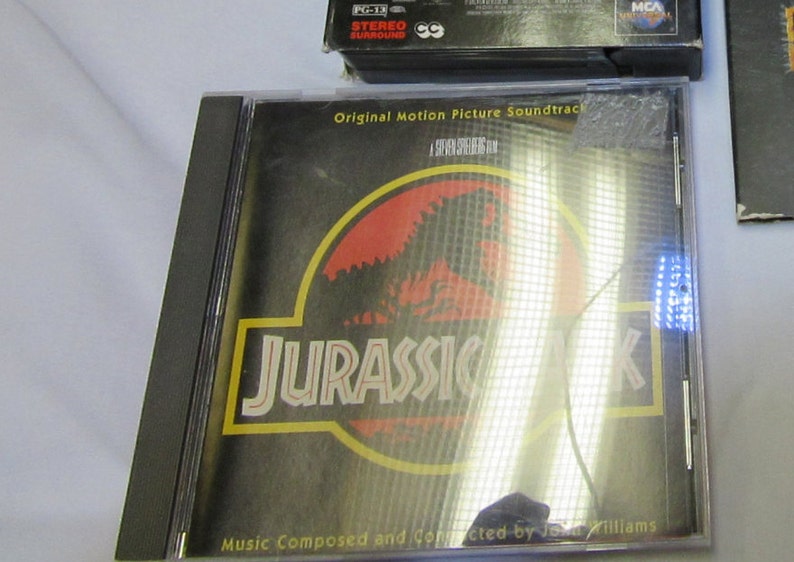 Jurassic Park Music CD Vintage 1992 Original Motion Picture Etsy
