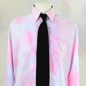 Men&#39; L 34-35 Hand Tie Dye Tuxedo Shirt