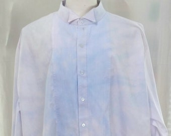 Men's 3XL 38-39 Hand Tie Dye Tuxedo Shirt