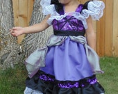 Girls 2-3 Black and Purple dress up apron