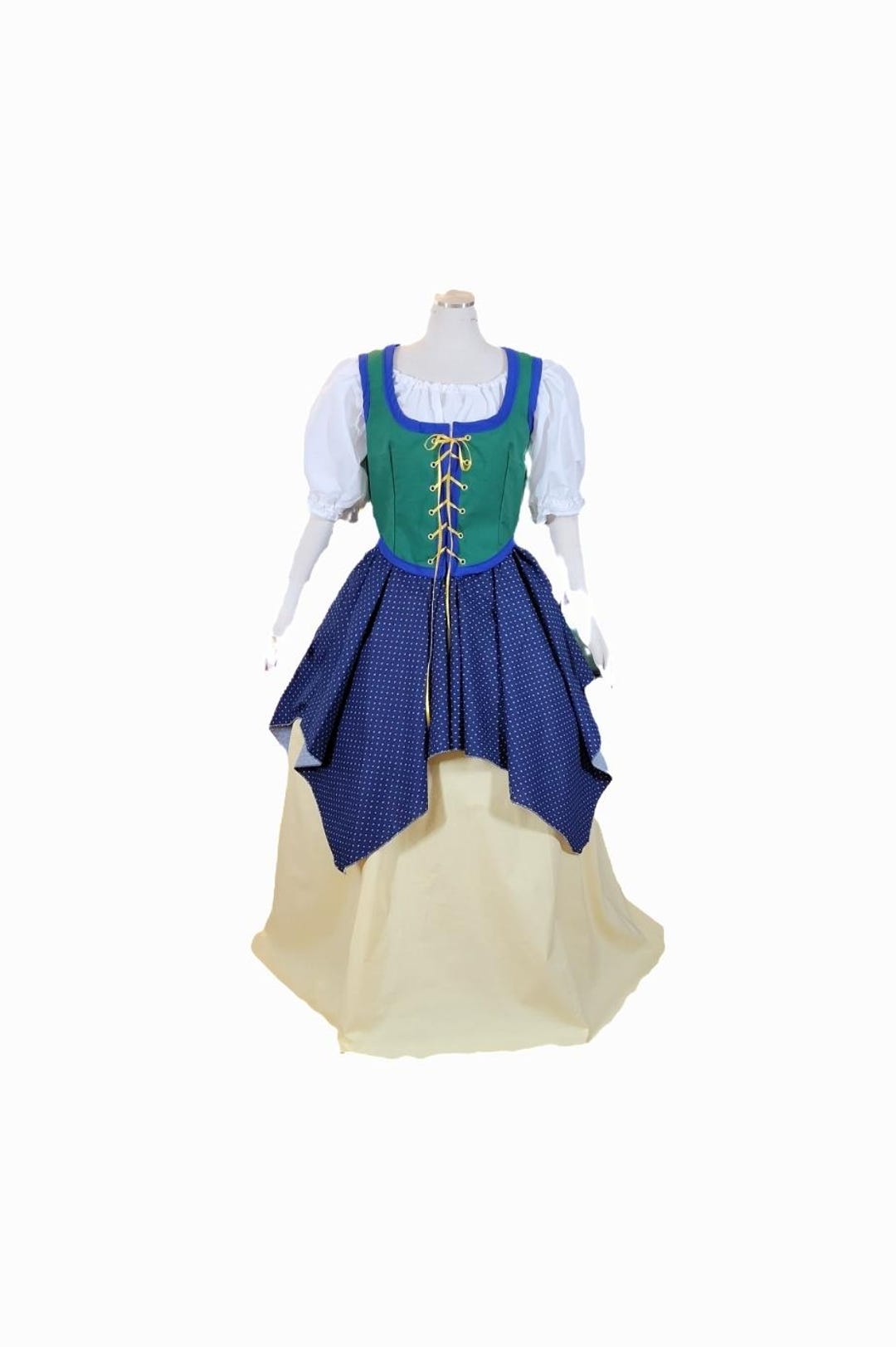 Yellow Renaissance Dresses Women's L Renaissance Costume in Yellow and Shades of Blue - Etsy