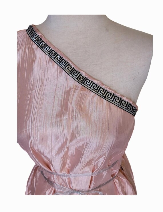 pink toga dress Women's S-M Greek Goddess Toga Dress in Light Pink