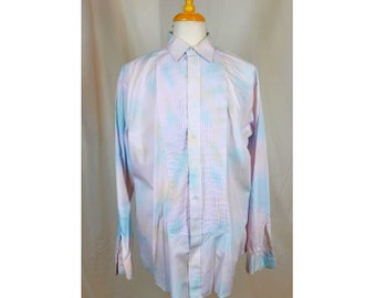 Men's L 36-37 Hand Tie Dye Tuxedo Shirt