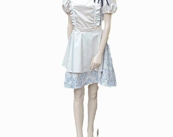 Women Size Large Miss Muffet Costume with Apron, Hat and Spider