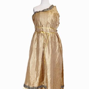 Women&#39;s L-XL Greek Goddess Toga Dress in Gold