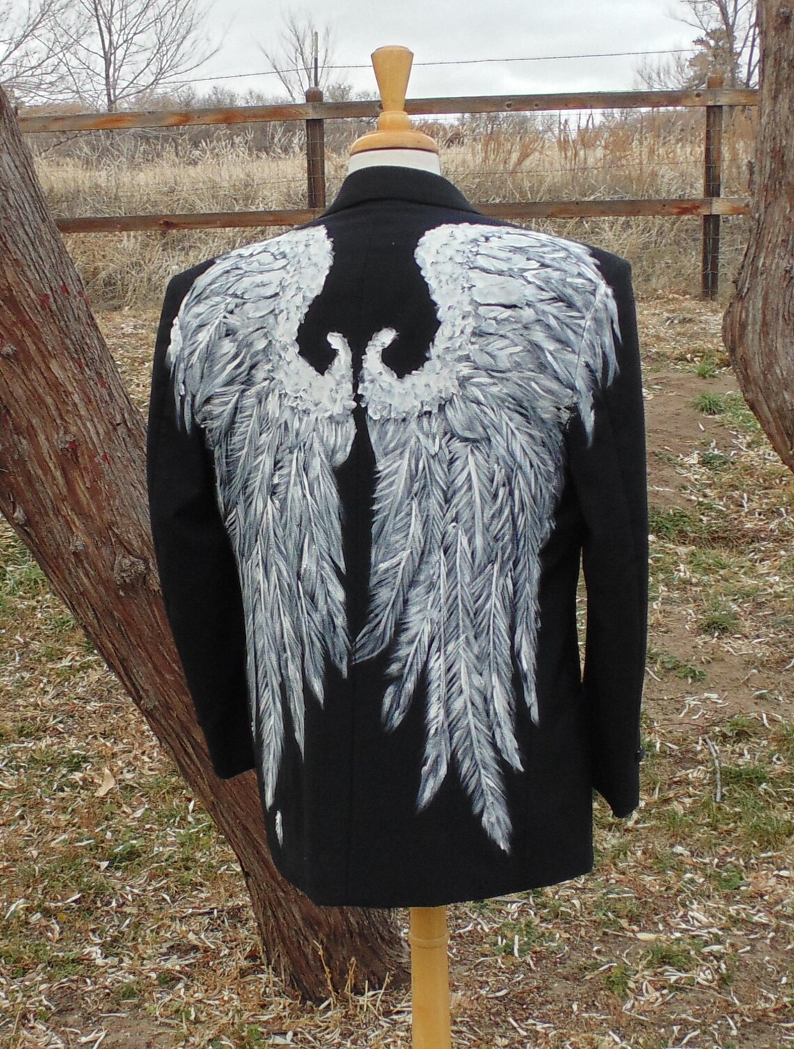 Madetoorder Men's Angel Wings Jacket Etsy