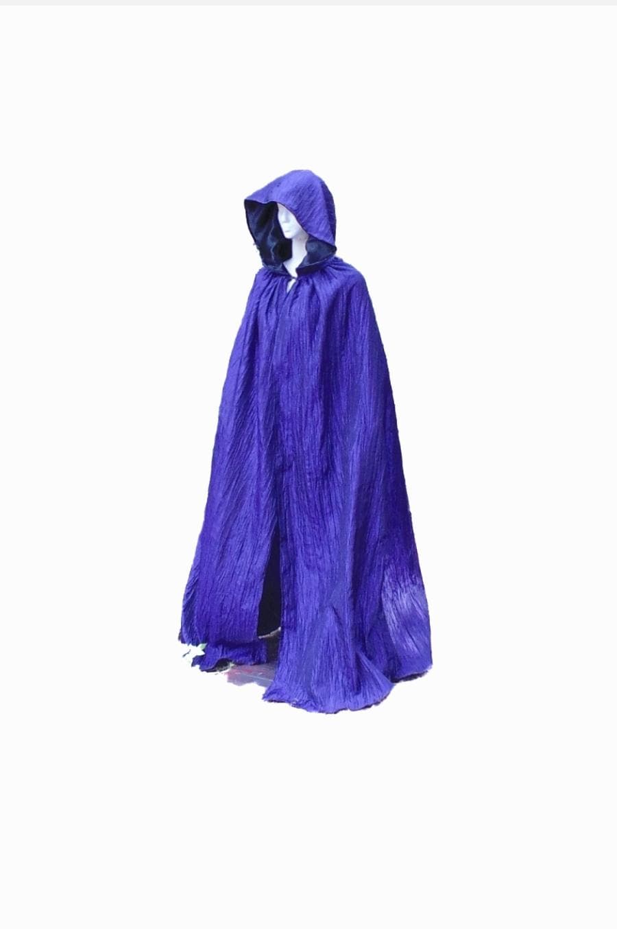 Mantello Per Bambini Con Cappuccio - Velluto, Per Halloween, Natale E Carnevale, 100 Cm (Nero, Viola, Rosso, Verde) - Foto 5