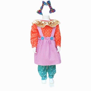 Entzückendes Mädchen 3T 4 teiliges Clown Kostüm