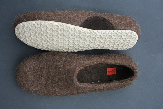 Herren gefilzte Hausschuhe, braune Filzhausschuhe, Filzschuhe FILZIFELTI, Filzpuschen Herren gefilzte Hausschuhe, braune Filzhausschuhe, Filzschuhe FILZIFELTI, Filzpuschen