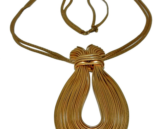 Napier 1950s Hand Twisted Pendant Necklace Rare HTF Jewelry Etsy