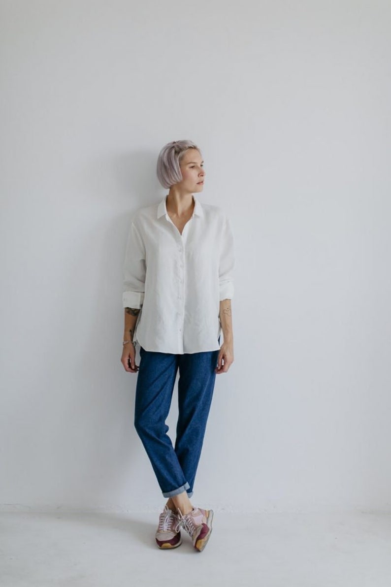 Minimaliste skinny classique jeans en coton bleu taille élastique confortable et décontracté image 1