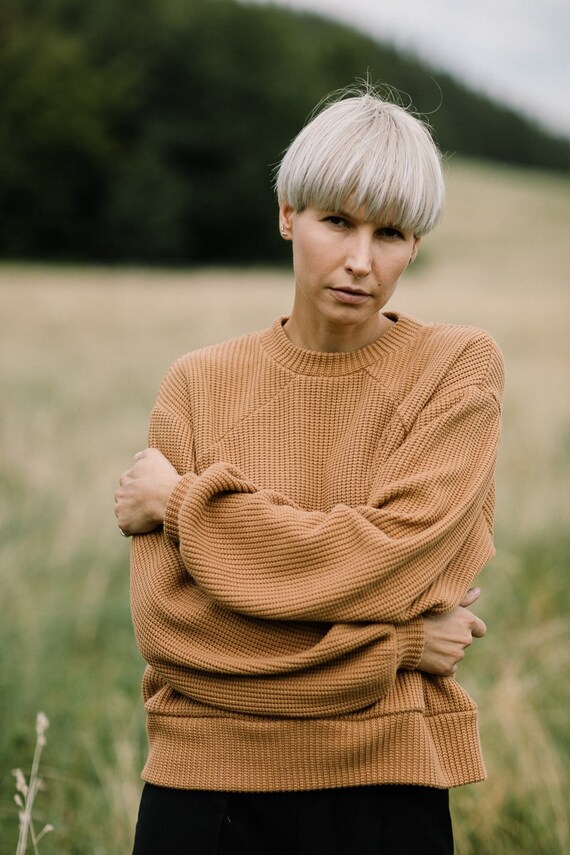 Camel cotton clearance sweater