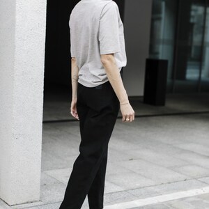 High waisted black jeans trousers cotton pants HI COMFY image 2