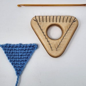 Kit original de métier à tisser à broches EquiTri - R réglage régulier, pour fil peignée