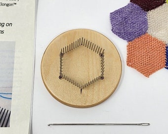 NEW!!! TinyTURTLE™ XF-Extra Fine Sett Hexagon Pin Loom Kit - 2" side-to-side, for Thinner Fingering-Weight Yarn