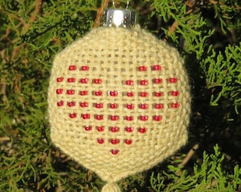 Beaded Heart Hexagon Pin Loom Weaving Pattern