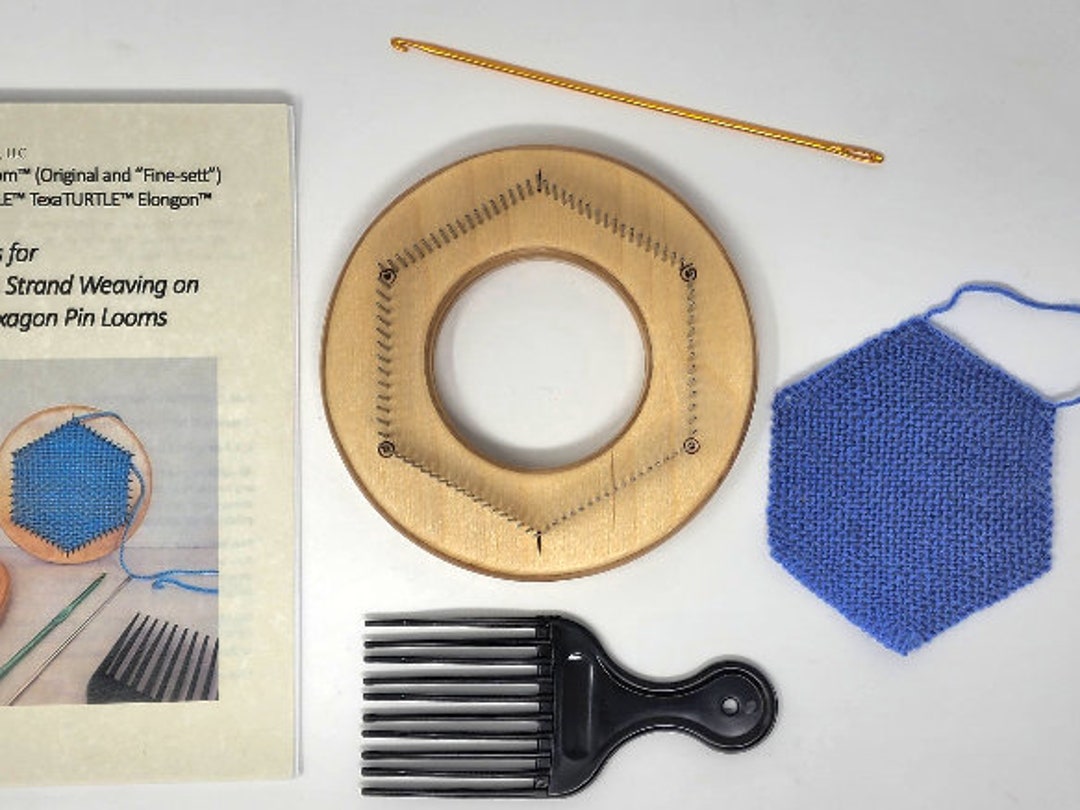 Original TURTLE Loom™ XF extra Fine Sett Hexagon Pin Loom, About 4