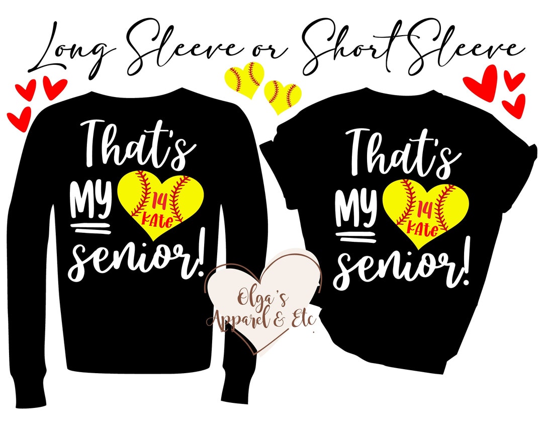 That's My Senior Softball Shirt/softball Shirt/softball Etsy