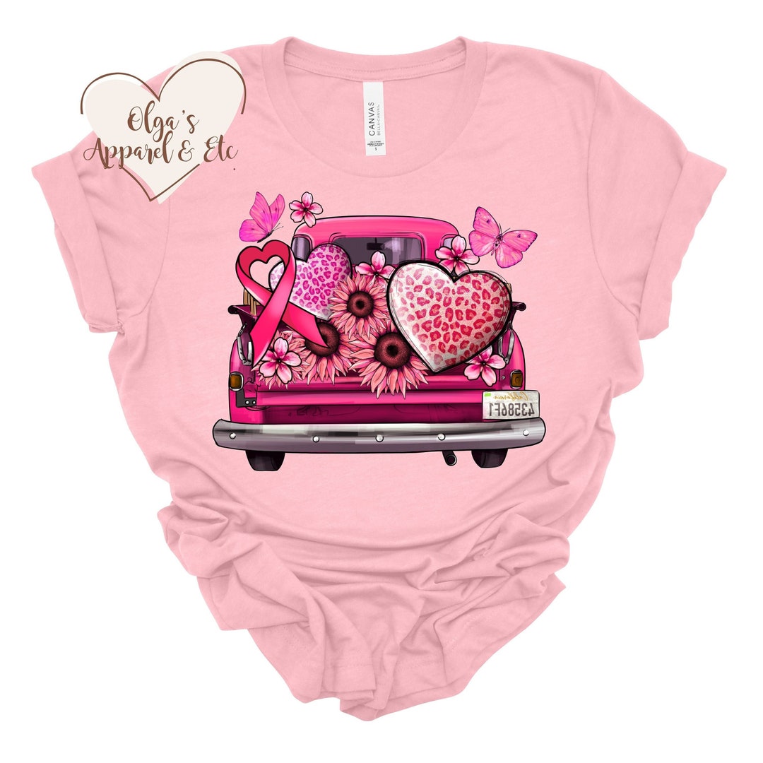 Pink Cancer Truck Breast Cancer Awareness Shirt/breast Cancer Etsy