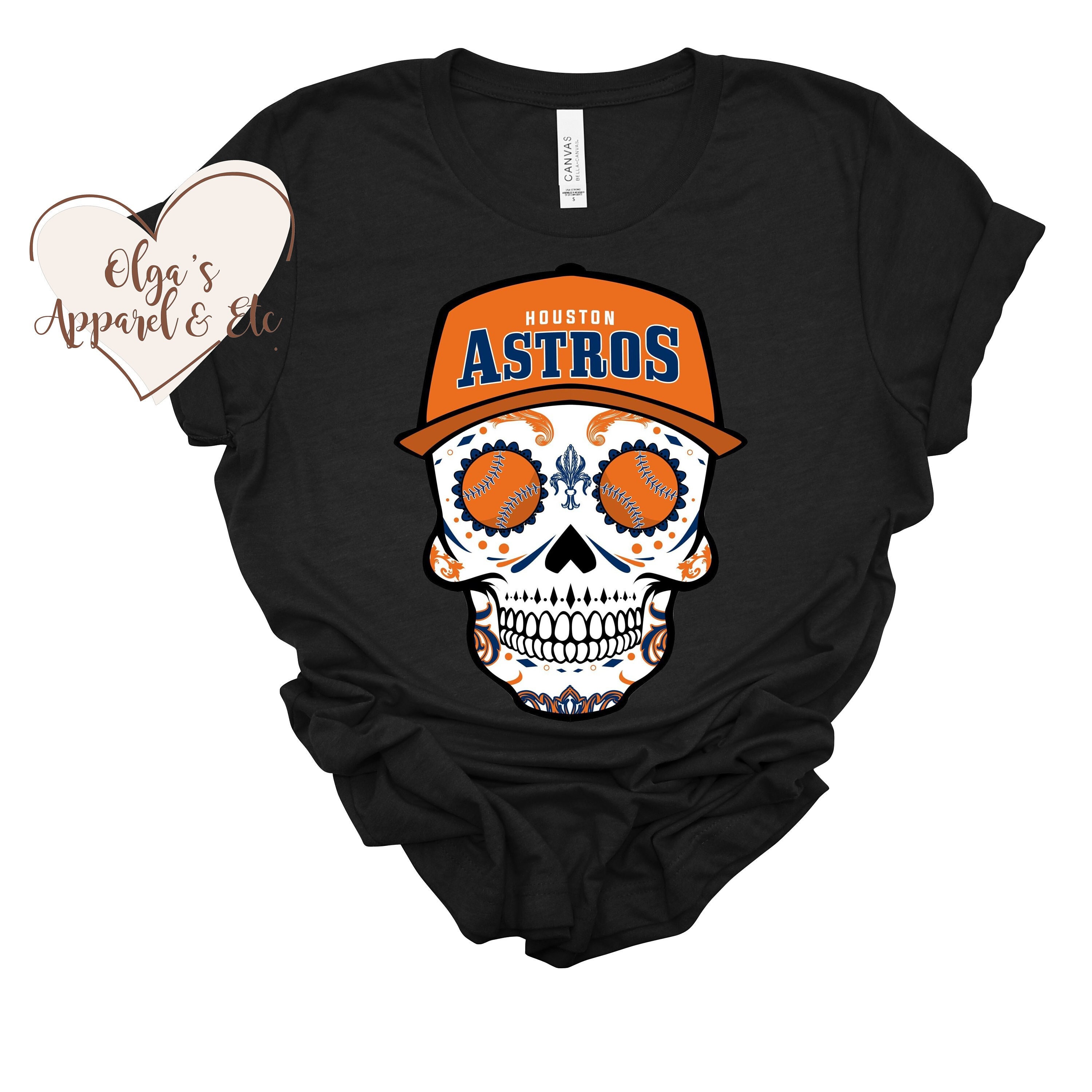Retro Astros Shirt 3D Sugar Skull Unique Houston Astros Gifts -  Personalized Gifts: Family, Sports, Occasions, Trending