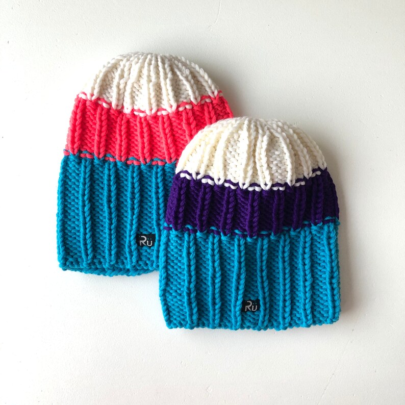 Knitted beanie Winter hat Warm merino blend wool winter hat