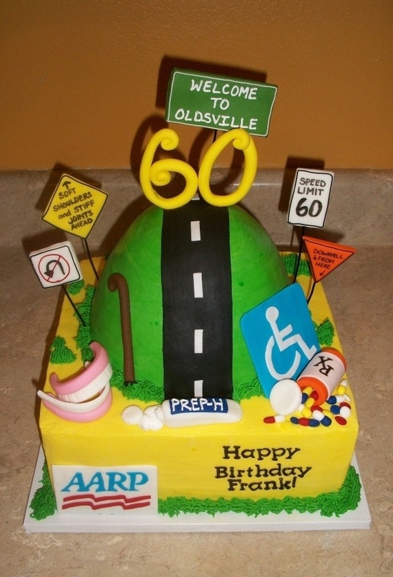 Over The Hill Fondant Cake Decorations 12 Pieces Etsy