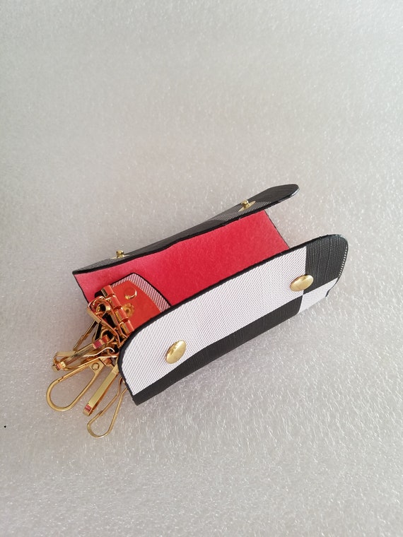 Louis Vuitton Bird Motif Multicolor Leather Circular Key Chain