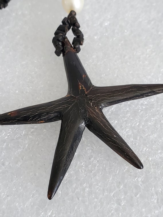 Rare Genuine Natural Black Spinel Beaded Starfish… - image 2