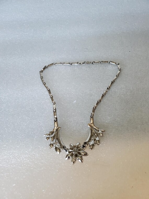 1950s ORA Rhinestone Necklace: Dark Yellow Marqui… - image 8