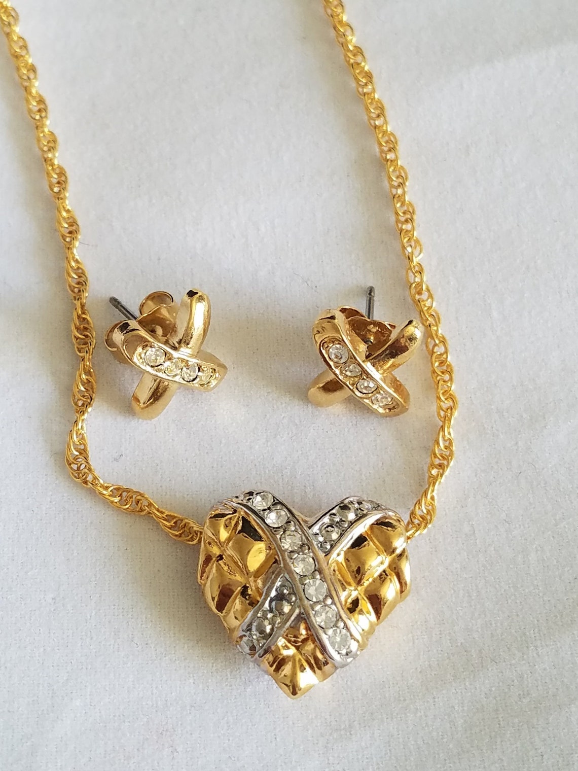 Lindenwold Fine Jewelers Heart Pendant & X Earrings Etsy