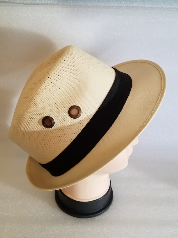 Sturdy XL Made in Mexico Rocha Straw Fedora Hat for S… - Gem display picture 1