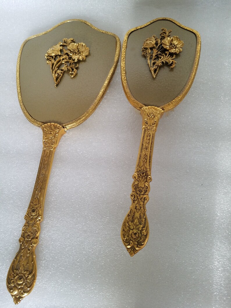 Vintage Matson 2piece Brush & Mirror Set Art Nouveau Etsy