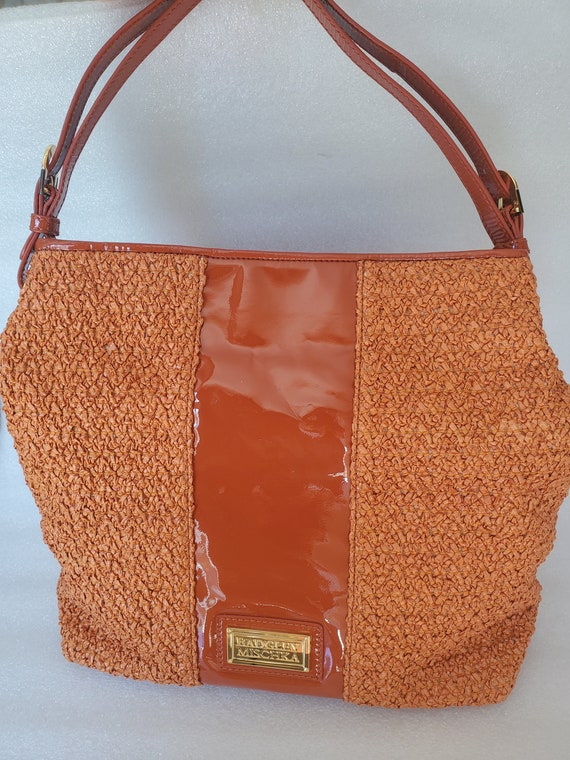 2000's Orange BADGLEY MISCHKA Satchel Bag Women's… - image 6