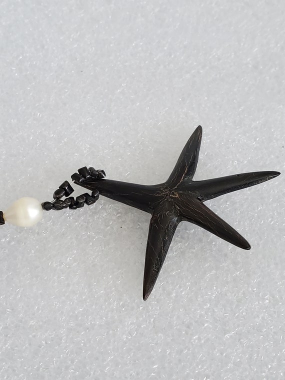 Rare Genuine Natural Black Spinel Beaded Starfish… - image 6