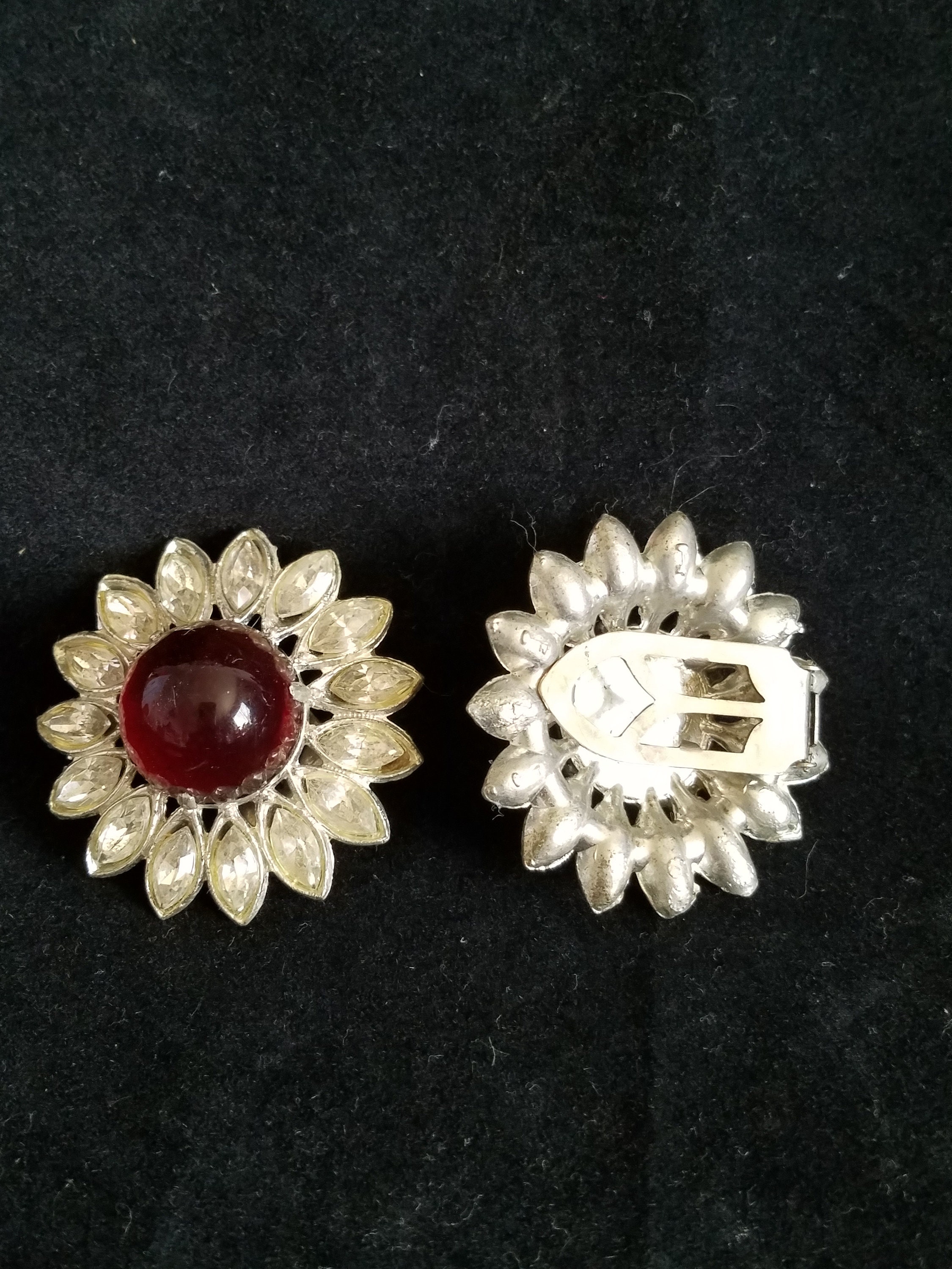 1940's Massive Dress Clips Pair of Flower Shaped Clips - Etsy