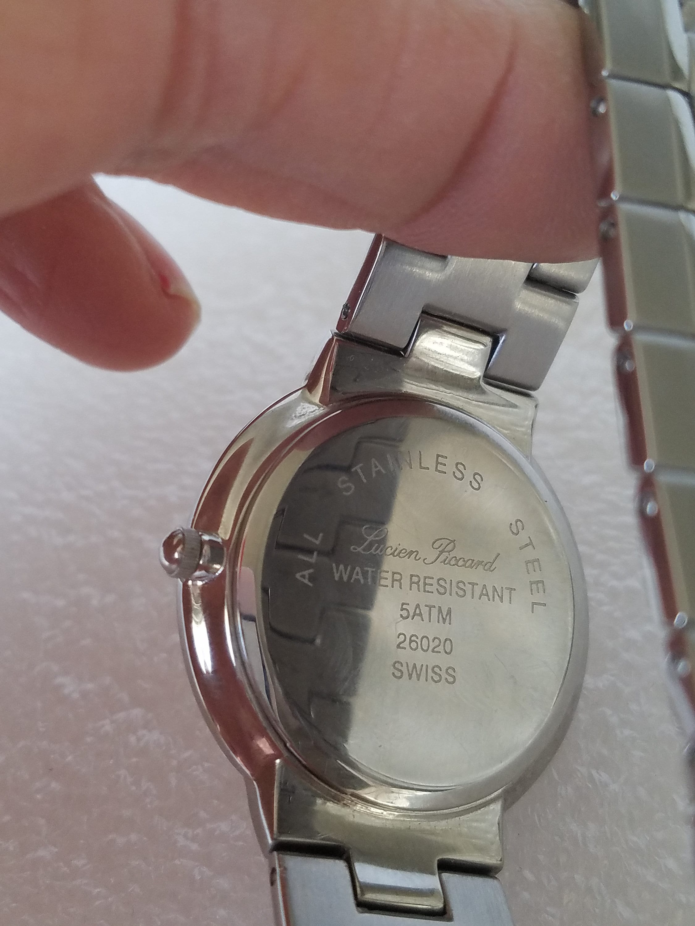 Lucien Piccard pink watch, large face Lucien Piccard Swiss Made Unisex Watch: Pink Enamel Face  main image 3