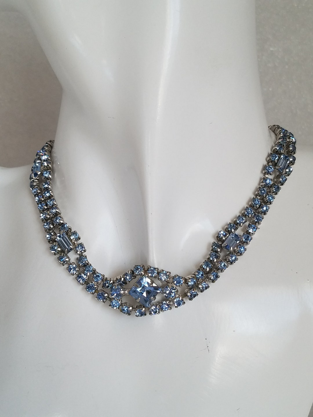 Hollywood Deco Rhinestone Buckle Choker