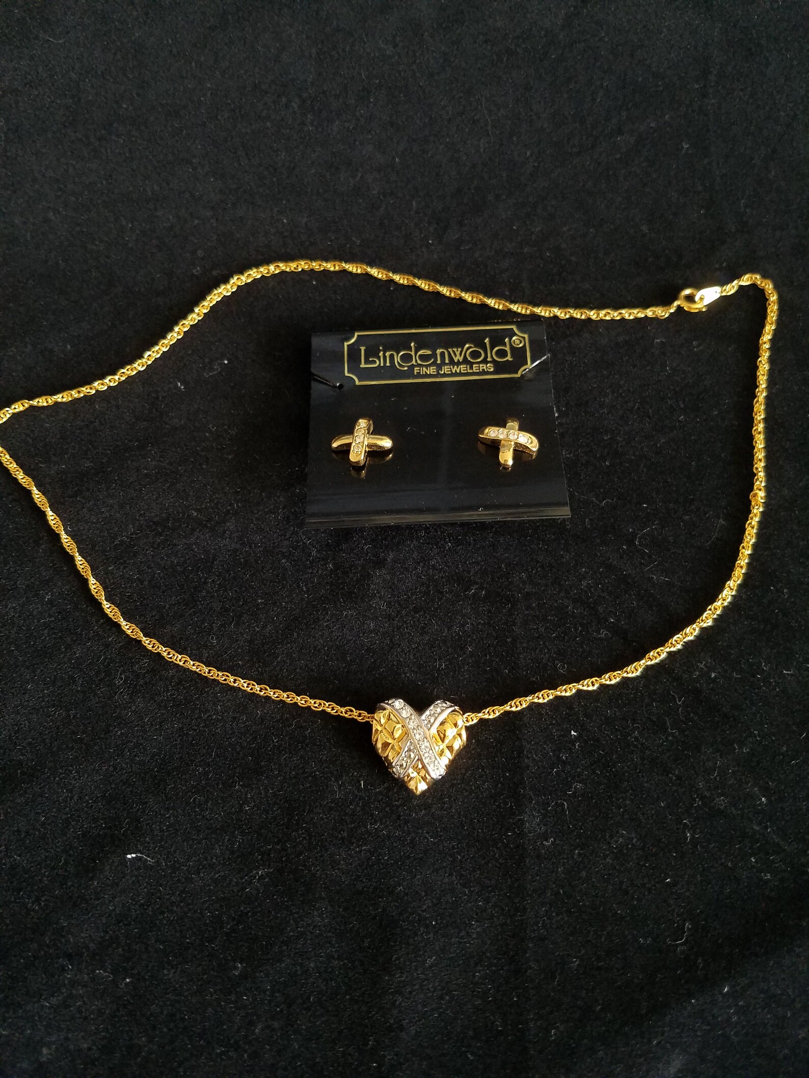 Lindenwold Fine Jewelers Heart Pendant & X Earrings Etsy