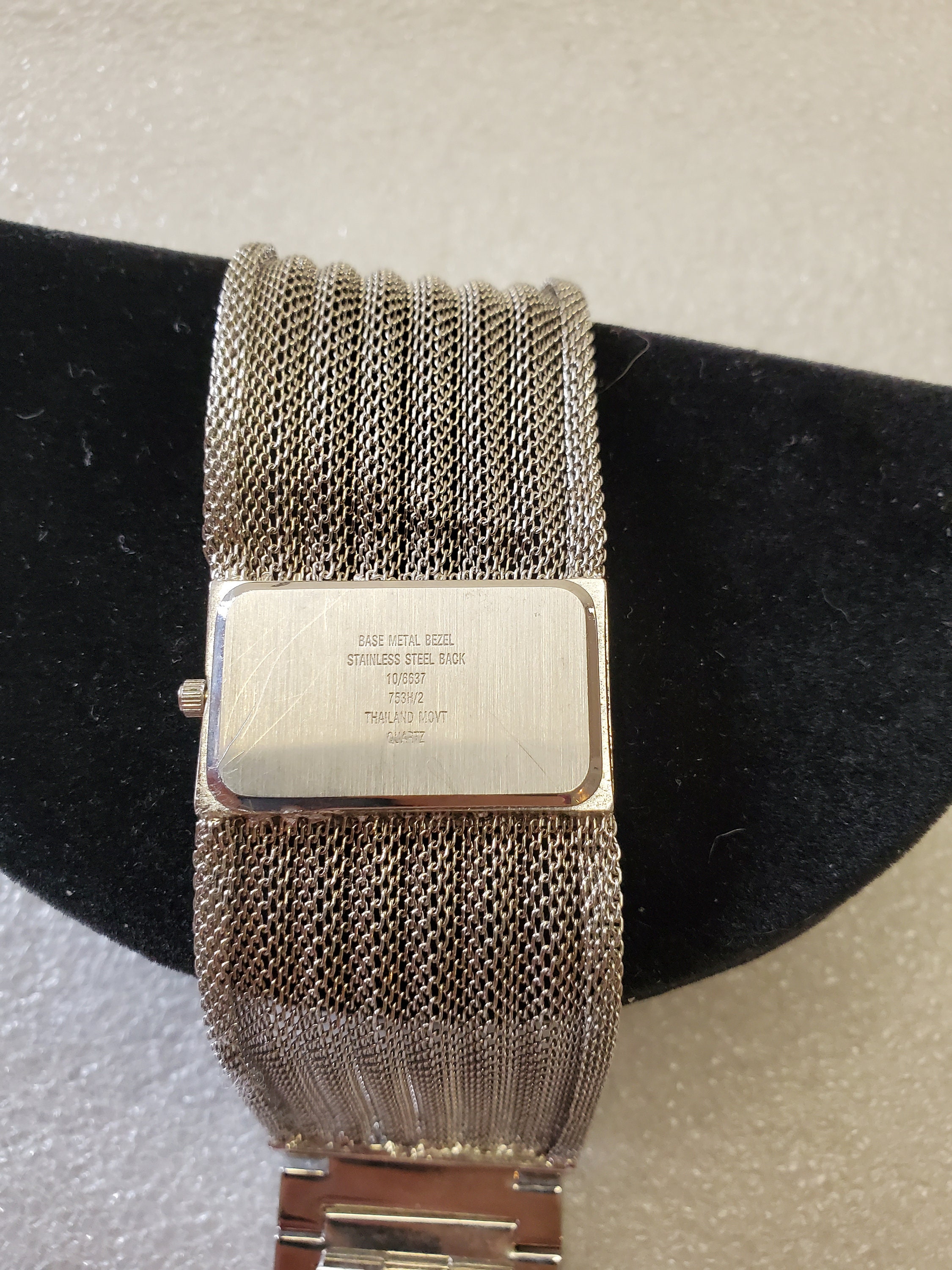Anne様 ❶⑬ Vintage Chunky Anne Klein Diamond Quartz Mesh Dress Watch
