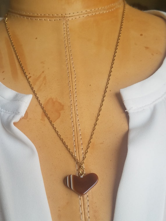 Vintage 14Kt Gold-Filled Heart Shaped Laminated B… - image 3