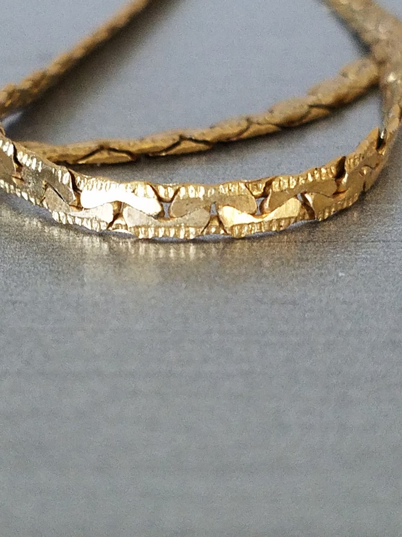 Gift For Him or Her 1980/'s Unisex Gold Tone Wide Chain Classic High Fashion 22 Long Gold Tone Chain Specialty Chain Unique Gift Cute
