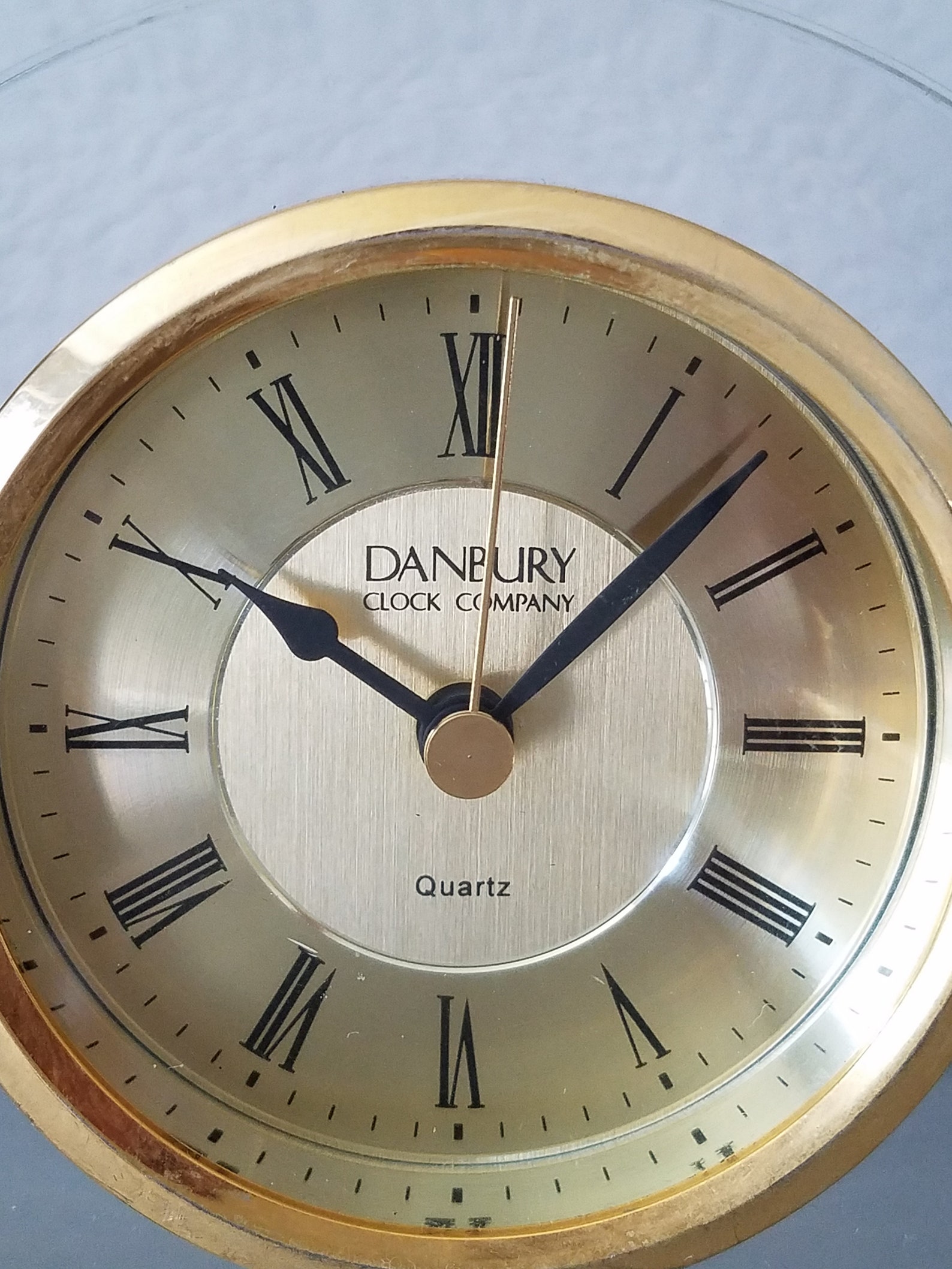 Danbury Desk Set Pen Station Clock Gold Tone Metal Made in Etsy
