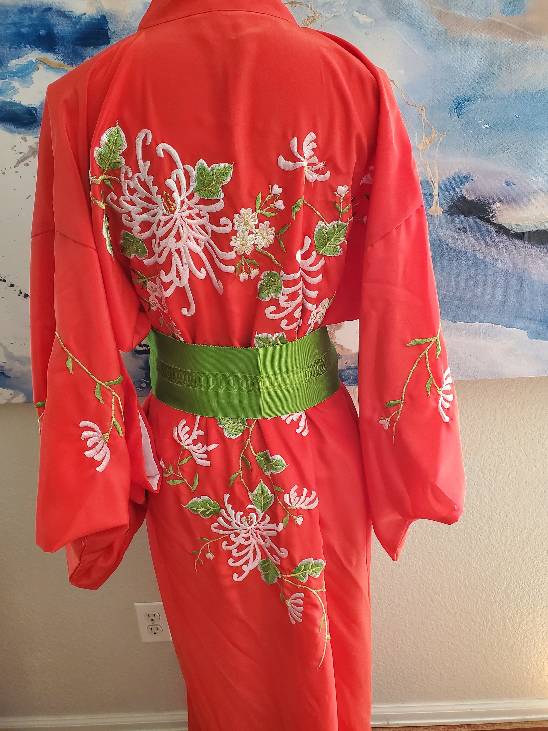 Vintage in Mint Condition Made in Japan Orange & Lime Green