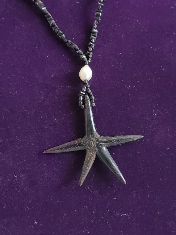 Rare Genuine Natural Black Spinel Beaded Starfish… - image 8