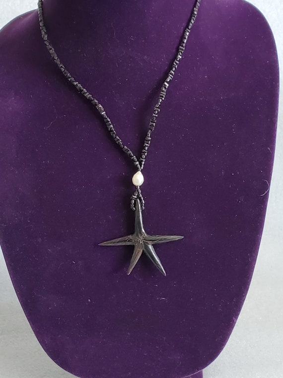 Rare Genuine Natural Black Spinel Beaded Starfish… - image 7