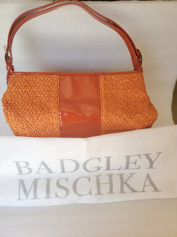 2000's Orange BADGLEY MISCHKA Satchel Bag Women's… - image 5