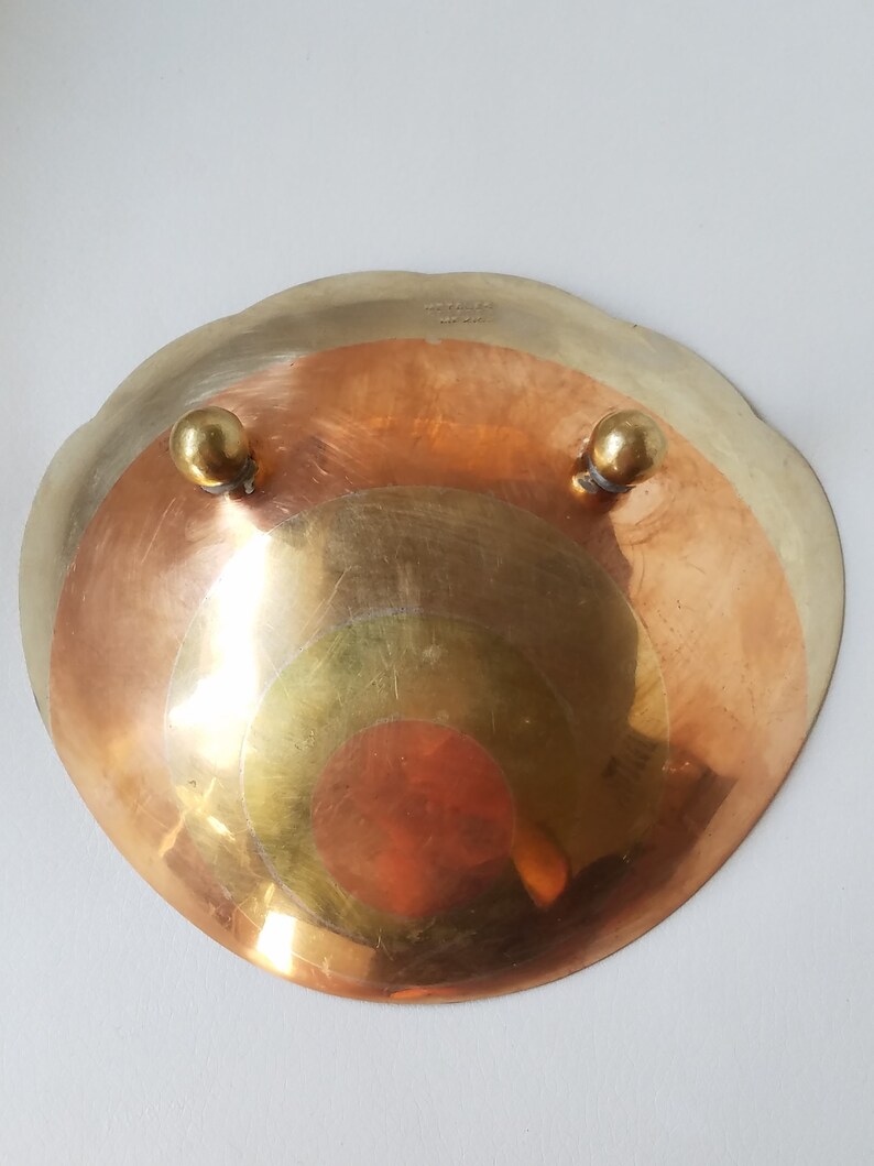 Copper Signed Metales Casades Mexico Metal Bowl Married Metals Gold Metals Brass Silver Possible Chato Los Castillos