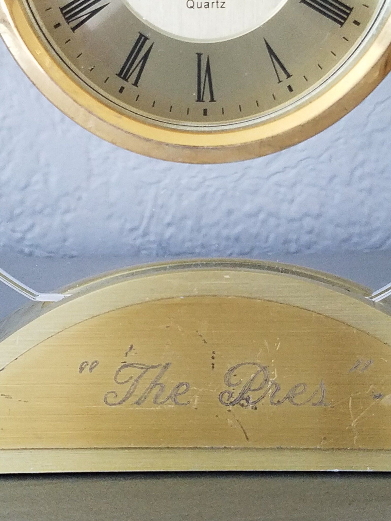 Danbury Desk Set Pen Station Clock Gold Tone Metal Made in Etsy